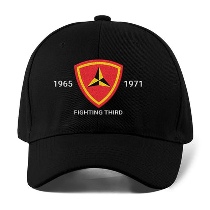 Marine Corps Veteran Cap, Customized 3Rd Marine Division Embroidered Cap, Embroidered Dad Hat