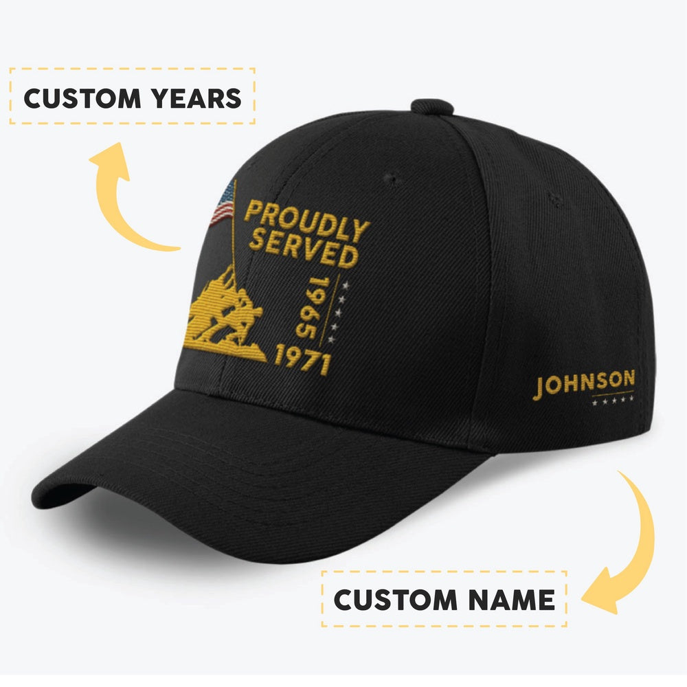 Marine Corps Veteran Cap, Customized Raising The Flag On Iwo Jima Us Marines Legendary Triumph Embroidered Cap, Embroidered Dad Hat