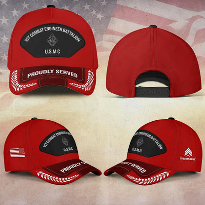 Marine Corps Veteran Cap, Customized Us Marine Corps Battalions Proudly Served Embroidered Cap, Embroidered Dad Hat