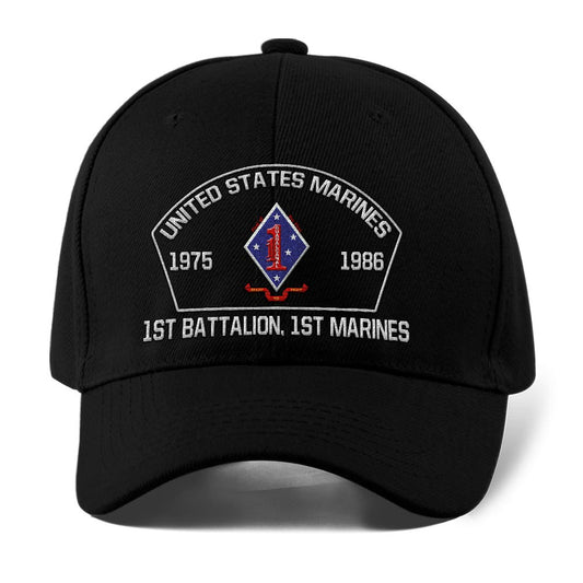 Marine Corps Veteran Cap, Customized Us Marines Insignias Rank Embroidered Cap, Embroidered Dad Hat