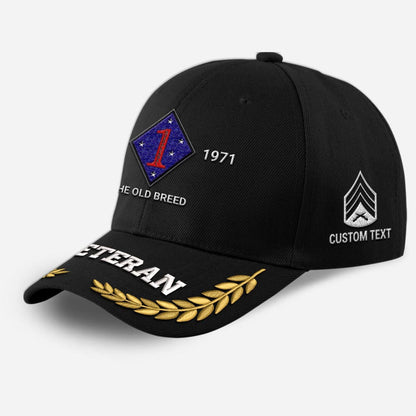 Marine Corps Veteran Cap, Customized Us Veteran Marine Battalion Proudly Served Embroidered Cap, Embroidered Dad Hat