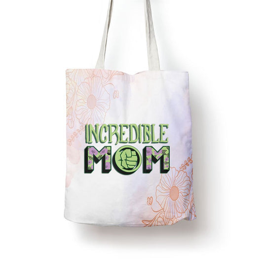 Marvel Mothers Day Hulk Incredible Mom Tote Bag, Women Tote Bag, Canvas Tote Bag, Printed Tote Bag