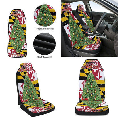 Maryland Christmas Cars Seat Cover, Christmas Car Seat Covers, Car Decor Gift