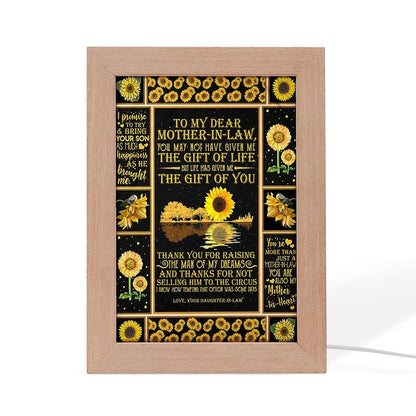 Meaningful Quote Daughter To Mother In Law Mom Gifts From Baby Frame Lamps, Mother's Day Night Light, Best Mom Ever, Gift For Mom