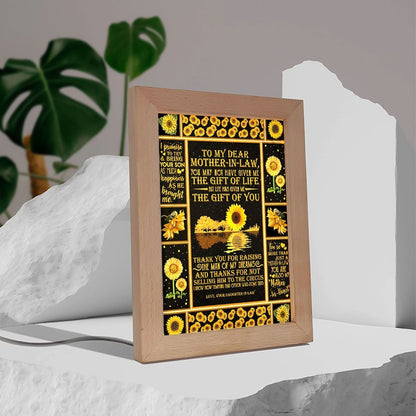 Meaningful Quote Daughter To Mother In Law Mom Gifts From Baby Frame Lamps, Mother's Day Night Light, Best Mom Ever, Gift For Mom