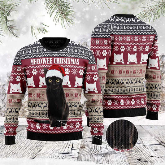 Meeowee Christmas Ugly Christmas Sweater, Funny Xmas Sweater, Sweater Xmas