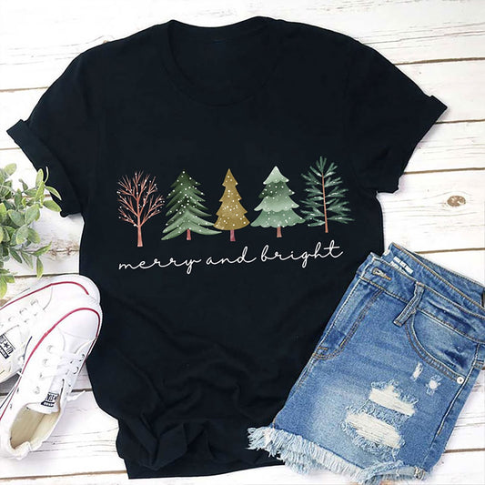 Merry And Bright T Shirt, Merry T Shirt, Unisex Christmas Shirts