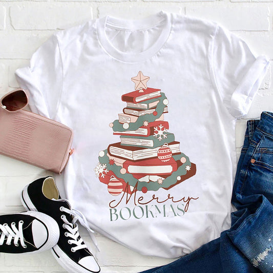 Merry Bookmas Vintage Vibes T Shirt, Merry T Shirt, Unisex Christmas Shirts