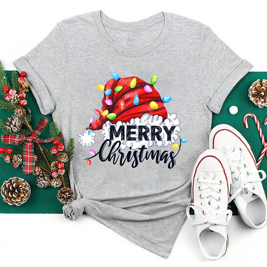 Merry Christmas And Big Red Hat T Shirt, Merry T Shirt, Unisex Christmas Shirts