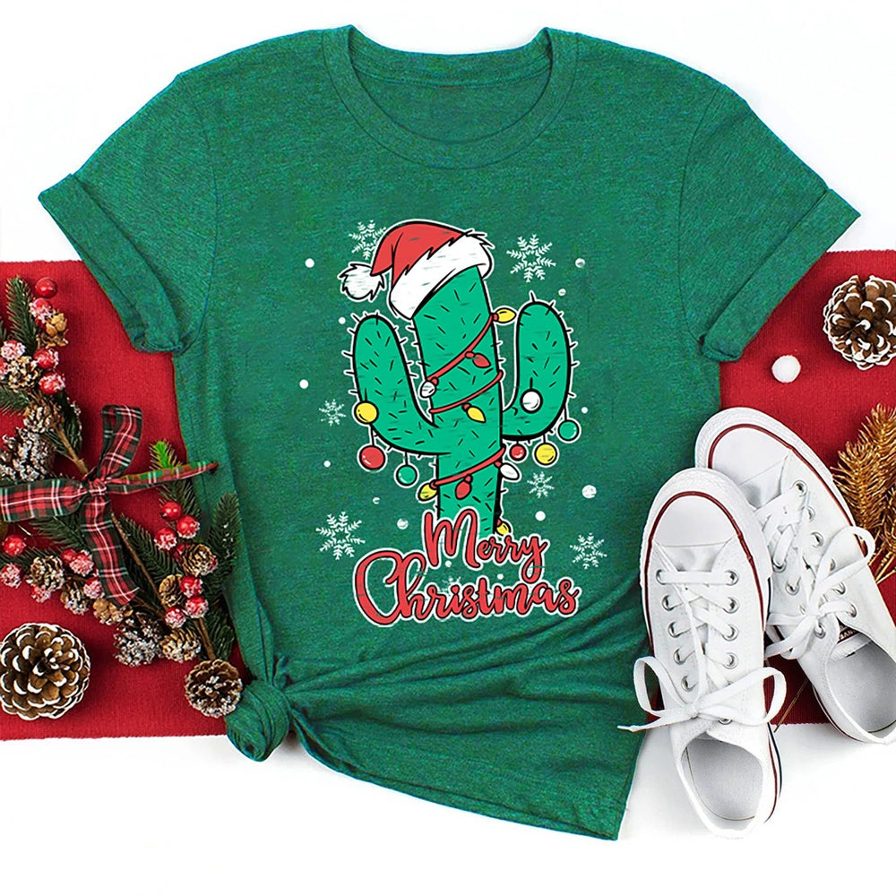 Merry Christmas Cactus T Shirt, Merry T Shirt, Unisex Christmas Shirts