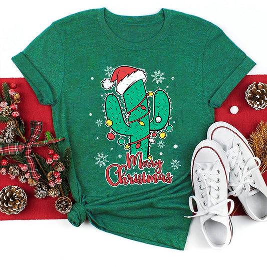 Merry Christmas Cactus T Shirt, Merry T Shirt, Unisex Christmas Shirts