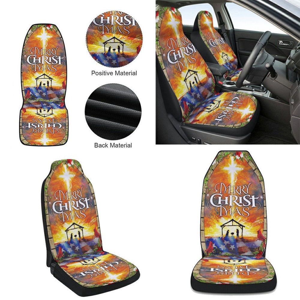 Merry Christmas Cars Seat Cover, Christmas Car Seat Covers, Car Decor Gift