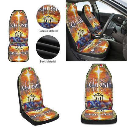 Merry Christmas Cars Seat Cover, Christmas Car Seat Covers, Car Decor Gift