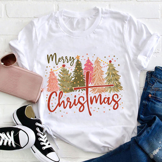 Merry Christmas Tree T Shirt, Merry T Shirt, Unisex Christmas Shirts