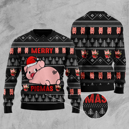 Merry Pigmas Ugly Christmas Sweater, Funny Xmas Sweater, Sweater Xmas