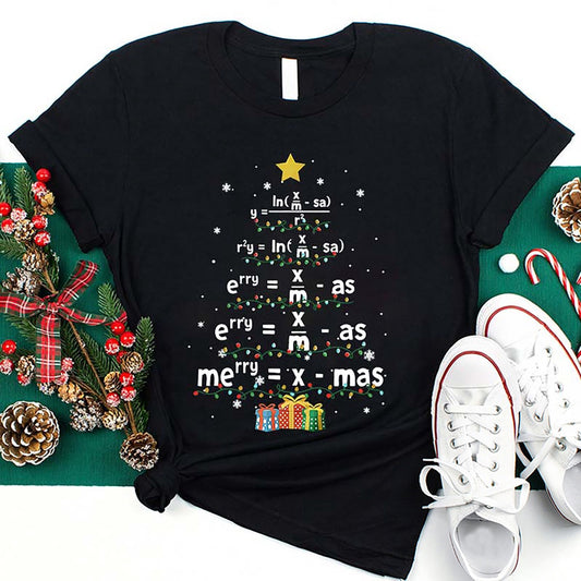 Merry Xmas Christmas Tree T Shirt, Merry T Shirt, Unisex Christmas Shirts