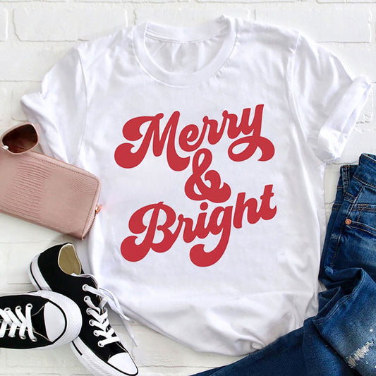 Merry and Bright Christmas Vibe 1 T Shirt, Merry T Shirt, Unisex Christmas Shirts