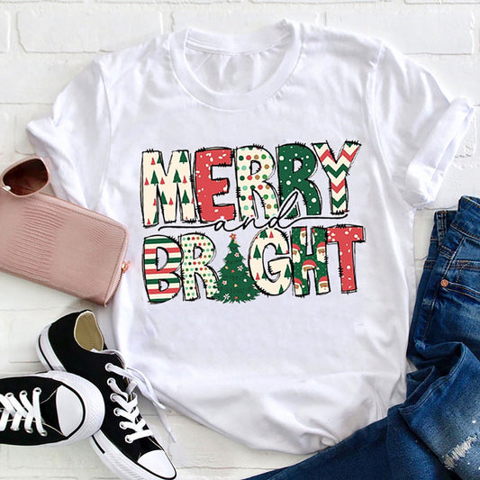 Merry and Bright Christmas Vibe T Shirt, Merry T Shirt, Unisex Christmas Shirts