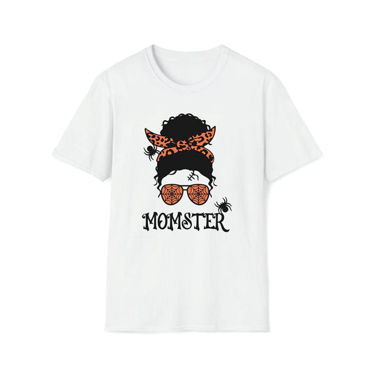 Messy Bun Momster Curly Hair Premium T Shirt, Mother's Day Premium T Shirt, Mom Shirt