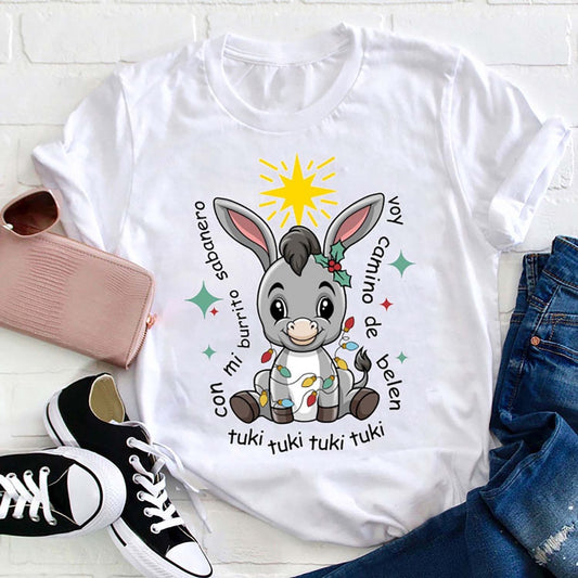 Mi Donkey Mexican Spanish T Shirt, Merry T Shirt, Unisex Christmas Shirts