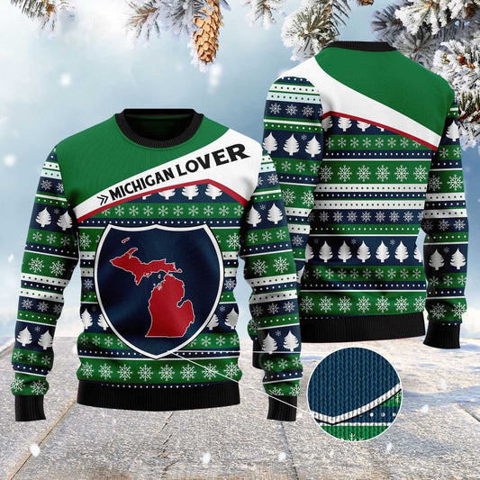 Michigan Lover Ugly Christmas Sweater, Funny Xmas Sweater, Sweater Xmas