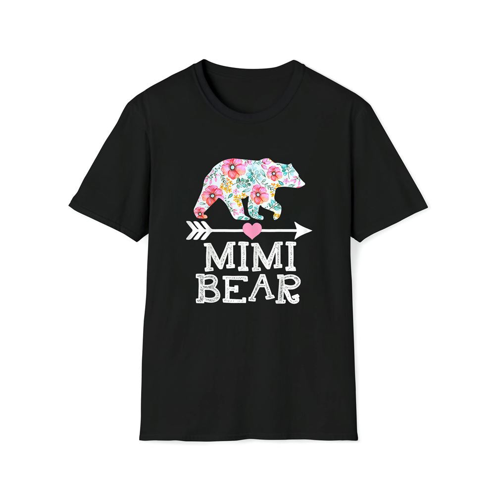 Mimi Bear Mom Grandma Floral Happy Mother's Day Tee Premium T Shirt, Mother's Day Premium T Shirt, Mother's Day Gift, Mom Shirt