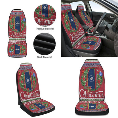 Mississippi Christmas Merry Christmas Cars Seat Cover, Christmas Car Seat Covers, Car Decor Gift