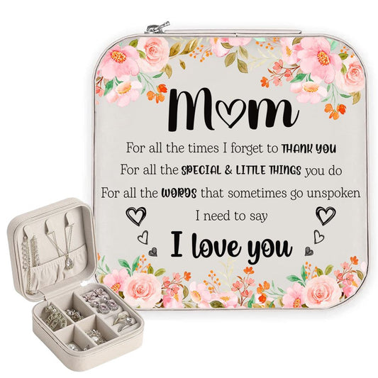Mom For All The Times That I Forget To Thank You Jewelry Box, Mother's Day Gift For Mom, Mother's Day Jewelry Case, Gift For Her