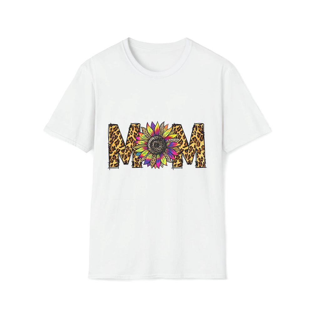 Mom Tie Dye Leopard Sunflower Premium T Shirt, Mother's Day Premium T Shirt, Mom Shirt