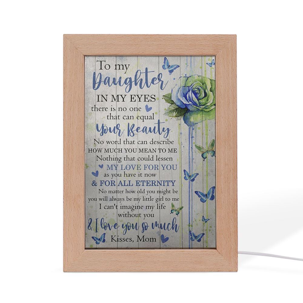 Mom To Daughter - I Love You So Much Frame Lamp, Mother's Day Night Light, Best Mom Ever, Gift For Mom