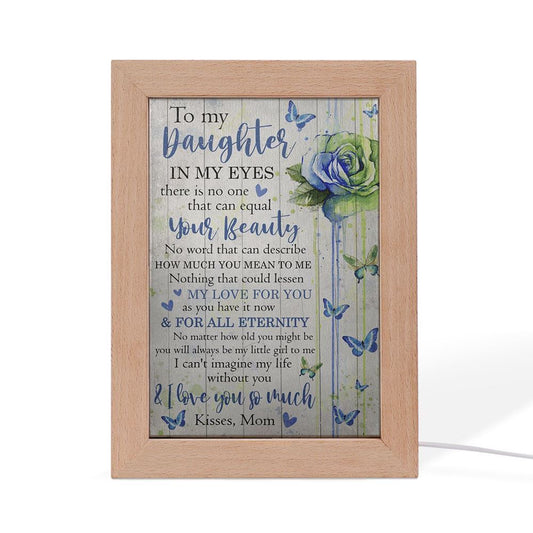 Mom To Daughter - I Love You So Much Frame Lamp, Mother's Day Night Light, Best Mom Ever, Gift For Mom