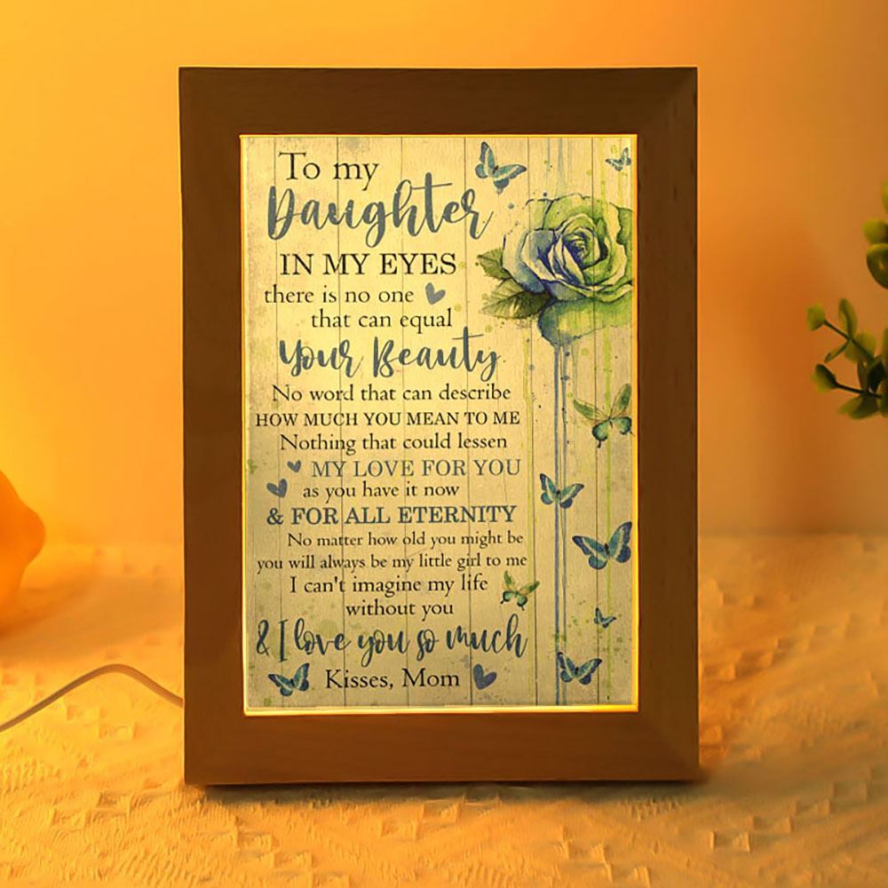 Mom To Daughter - I Love You So Much Frame Lamp, Mother's Day Night Light, Best Mom Ever, Gift For Mom