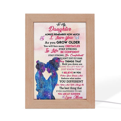 Mom To Daughter - You Are My Sunshine Vertical Frame Lamp, Mother's Day Night Light, Best Mom Ever, Gift For Mom