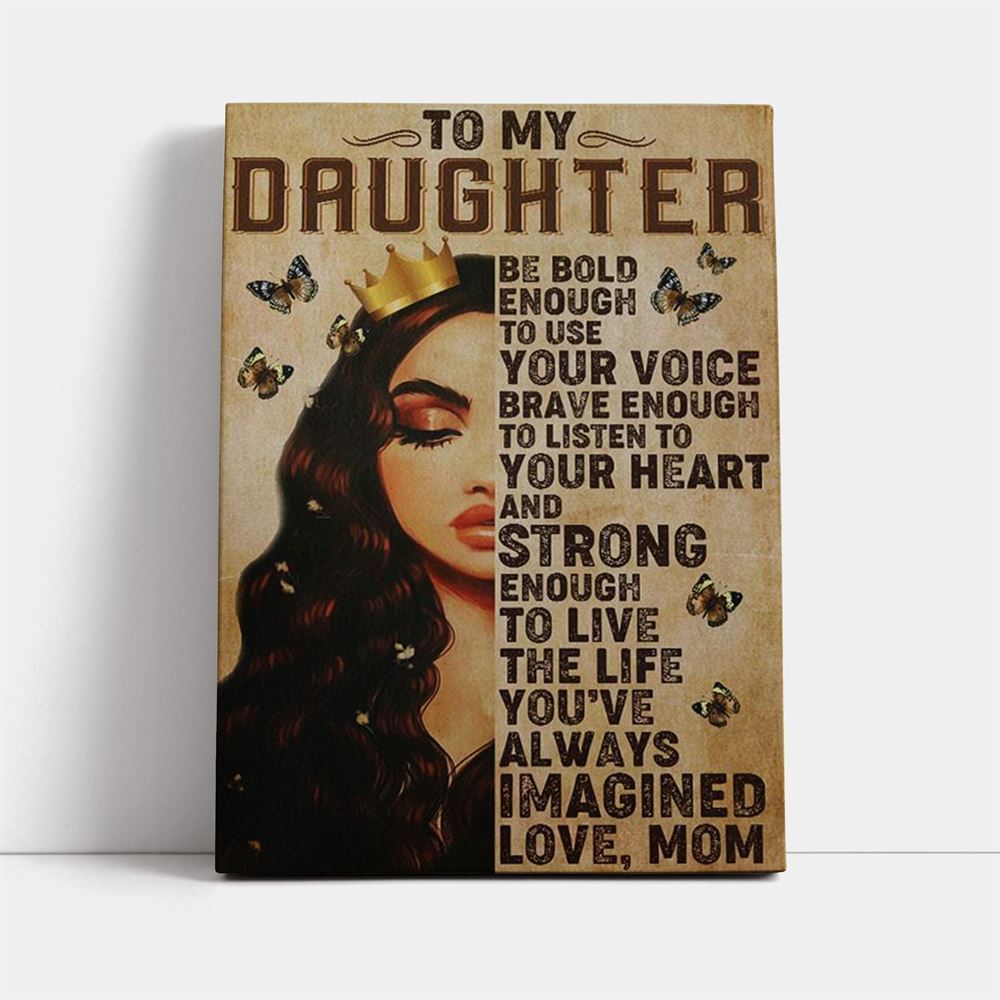 Mom To Daughter Canvas, Mother's Day Canvas Art, Gift For Mom, Birthday Gift, Mother's Day Wall Art