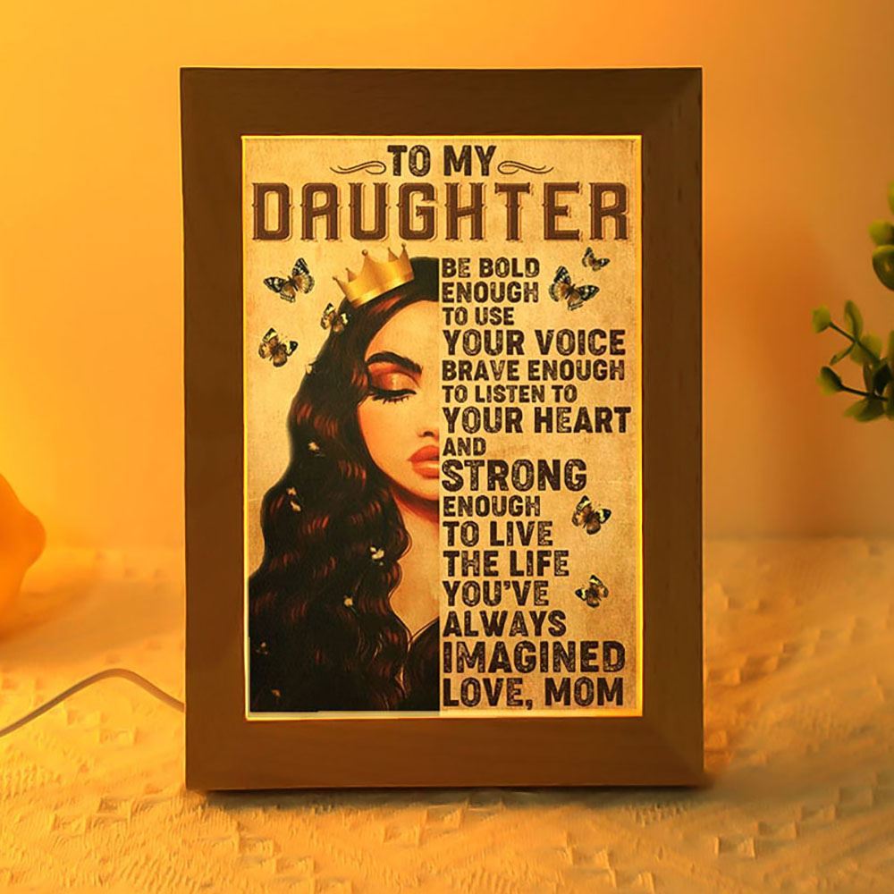 Mom To Daughter Frame Lamp, Mother's Day Night Light, Best Mom Ever, Gift For Mom