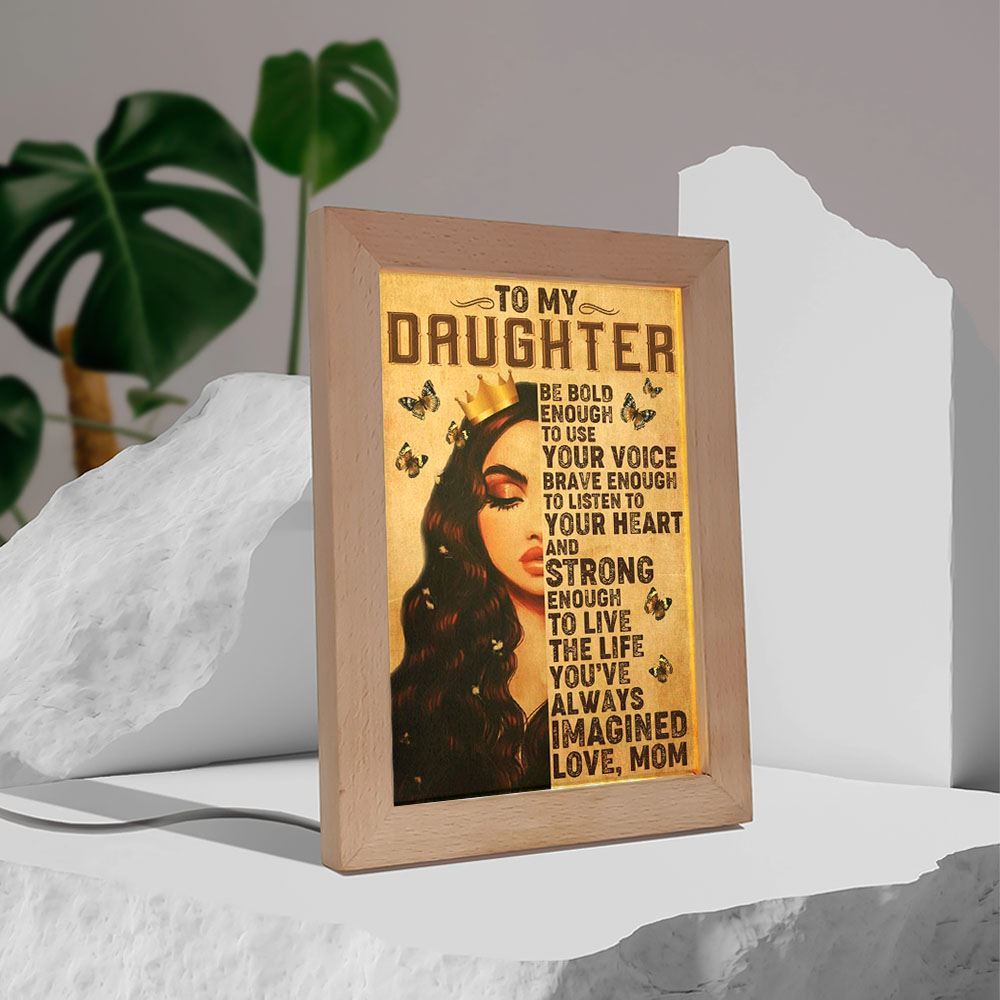 Mom To Daughter Frame Lamp, Mother's Day Night Light, Best Mom Ever, Gift For Mom