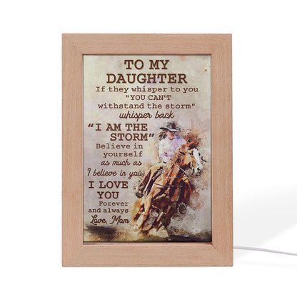 Mom To Daughter Horse Racing Frame Lamp, Mother's Day Night Light, Best Mom Ever, Gift For Mom