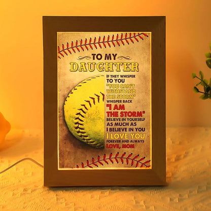 Mom To Daughter, Youre The Storm Frame Lamp, Mother's Day Night Light, Best Mom Ever, Gift For Mom