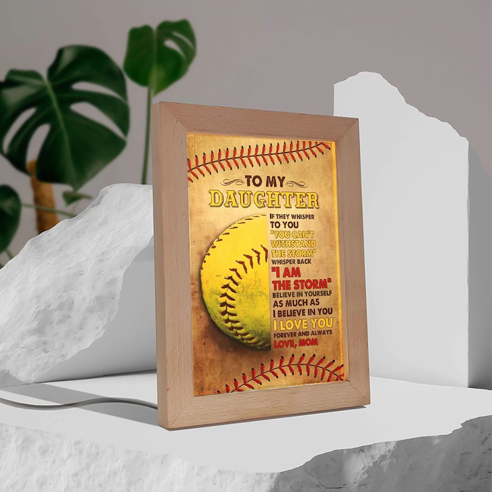 Mom To Daughter, Youre The Storm Frame Lamp, Mother's Day Night Light, Best Mom Ever, Gift For Mom