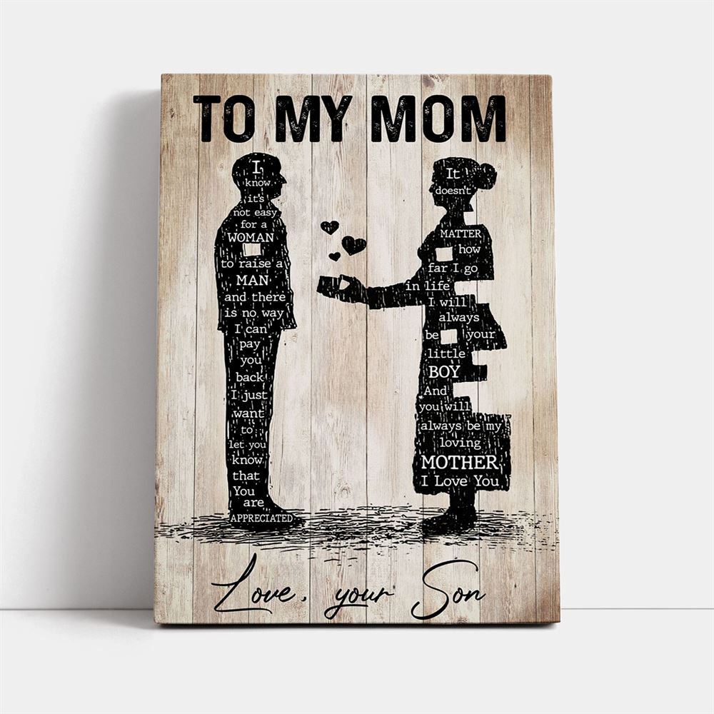 Mom You'Re Appreciated Canvas, Mother's Day Canvas Art, Gift For Mom, Birthday Gift, Mother's Day Wall Art