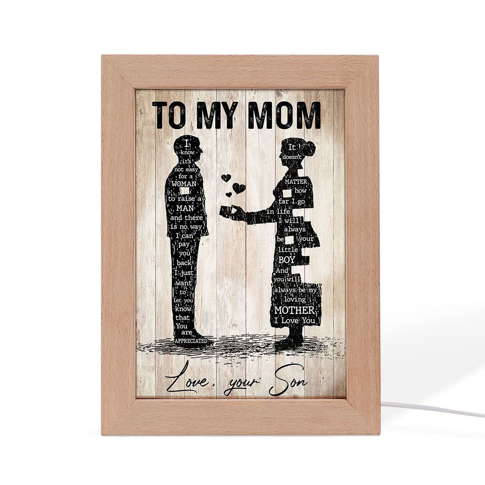 Mom You'Re Appreciated Frame Lamp, Mother's Day Night Light, Best Mom Ever, Gift For Mom