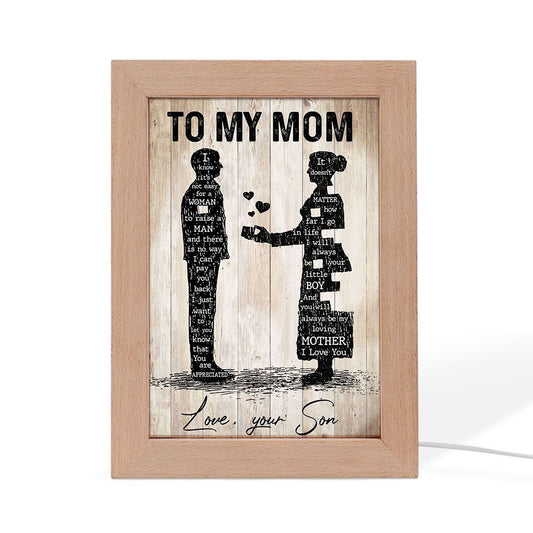 Mom You'Re Appreciated Frame Lamp, Mother's Day Night Light, Best Mom Ever, Gift For Mom