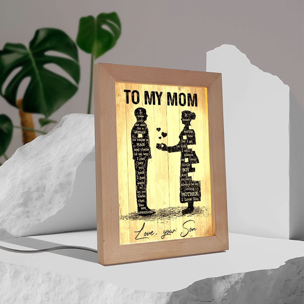 Mom You'Re Appreciated Frame Lamp, Mother's Day Night Light, Best Mom Ever, Gift For Mom