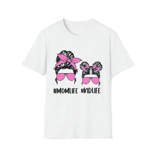 Momlife Kidlife Pink Premium T Shirt, Mother's Day Premium T Shirt, Mom Shirt