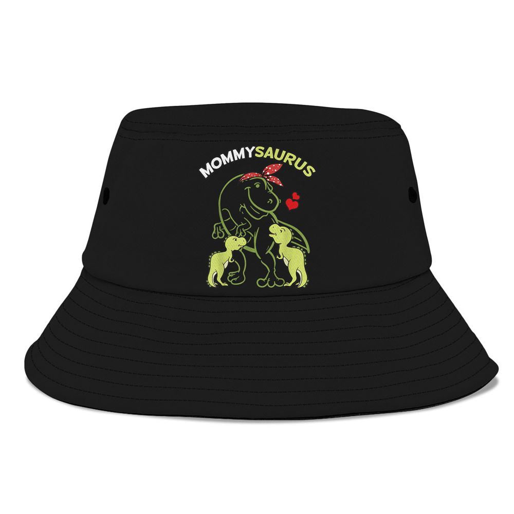 Mommysaurus Mommy 2 Kids Dinosaur Mom Bucket Hat, Mother's Day Bucker Hat, Mother's Day Gift, Women's Sun Hats