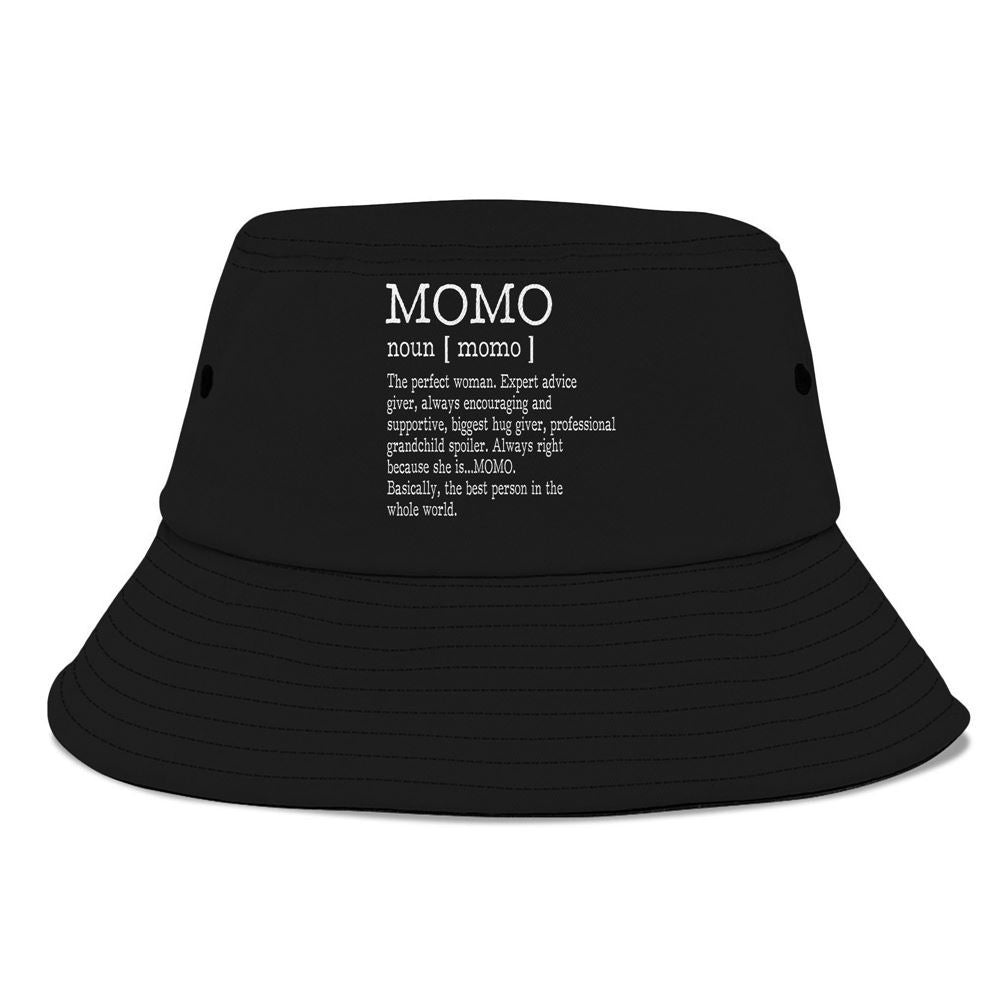Momo Definition Grandma Mother Day Gifts Women Bucket Hat, Mother's Day Bucker Hat, Mother's Day Gift, Women's Sun Hats
