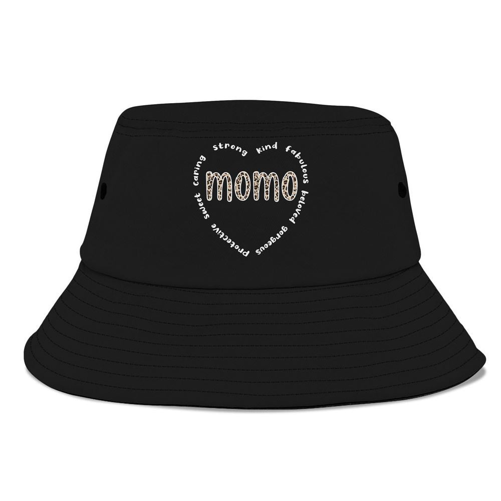 Momo Heart Momo Grandmother Appreciation Momo Grandma Bucket Hat, Mother's Day Bucker Hat, Mother's Day Gift, Women's Sun Hats