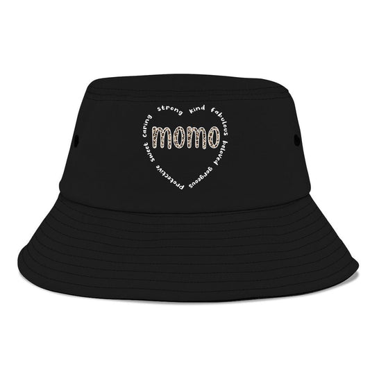 Momo Heart Momo Grandmother Appreciation Momo Grandma Bucket Hat, Mother's Day Bucker Hat, Mother's Day Gift, Women's Sun Hats