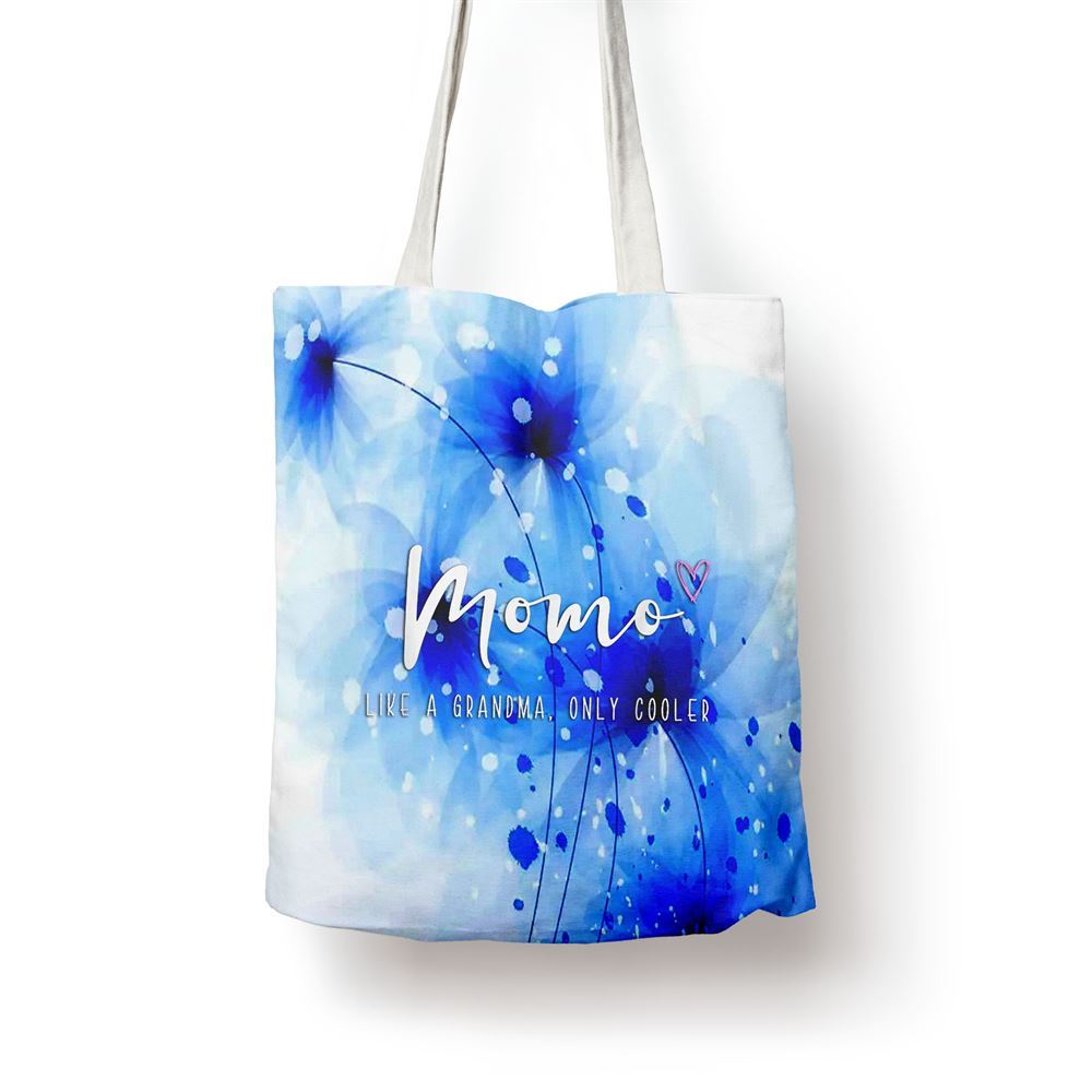 Momo Like A Grandma Only Cooler Mothers Day Tote Bag, Women Tote Bag, Canvas Tote Bag, Printed Tote Bag
