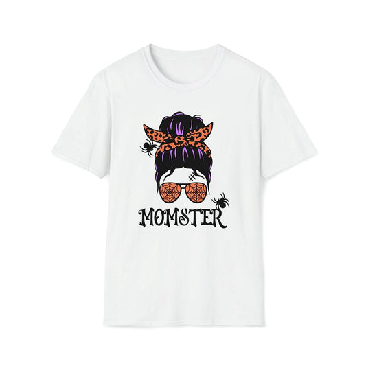 Momster Messy Bun Premium T Shirt, Mama Premium T Shirt, Mother's Day Premium T Shirt, Mom Shirt